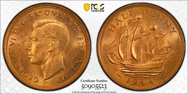 1944 1/2D S-4115 MS64RD