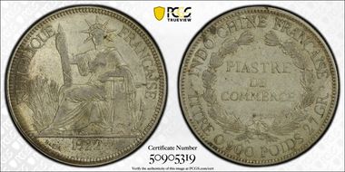 1922 Piastre Lec-298 AU50