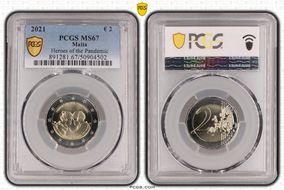 2021 € 2 Heroes of the Pandemic MS67