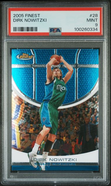 2005 Topps Topps Finest #28 Dirk Nowitzki front