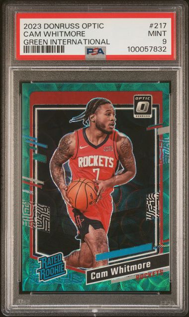 2023 Panini Donruss Optic Cam Whitmore #217 (Green International) Mint 9 front