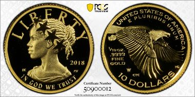 2018-W $10 American Liberty High Relief First Strike PR70DCAM