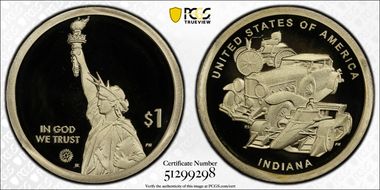 2023-S $1 American Innovation IN Auto Industry PR70DCAM