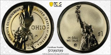 2023-S $1 American Innovation OH Rev PR Underground Railroad PR69