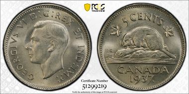 1937 5C Dot MS66