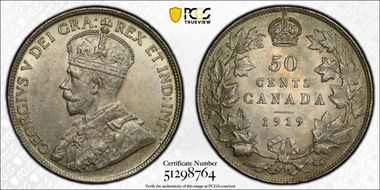 1919 50C MS62