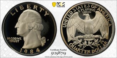 1984-S 25C PR69DCAM
