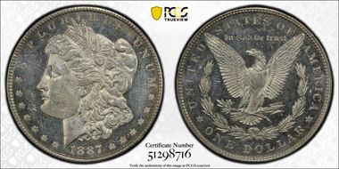 1887 $1 MS62DMPL