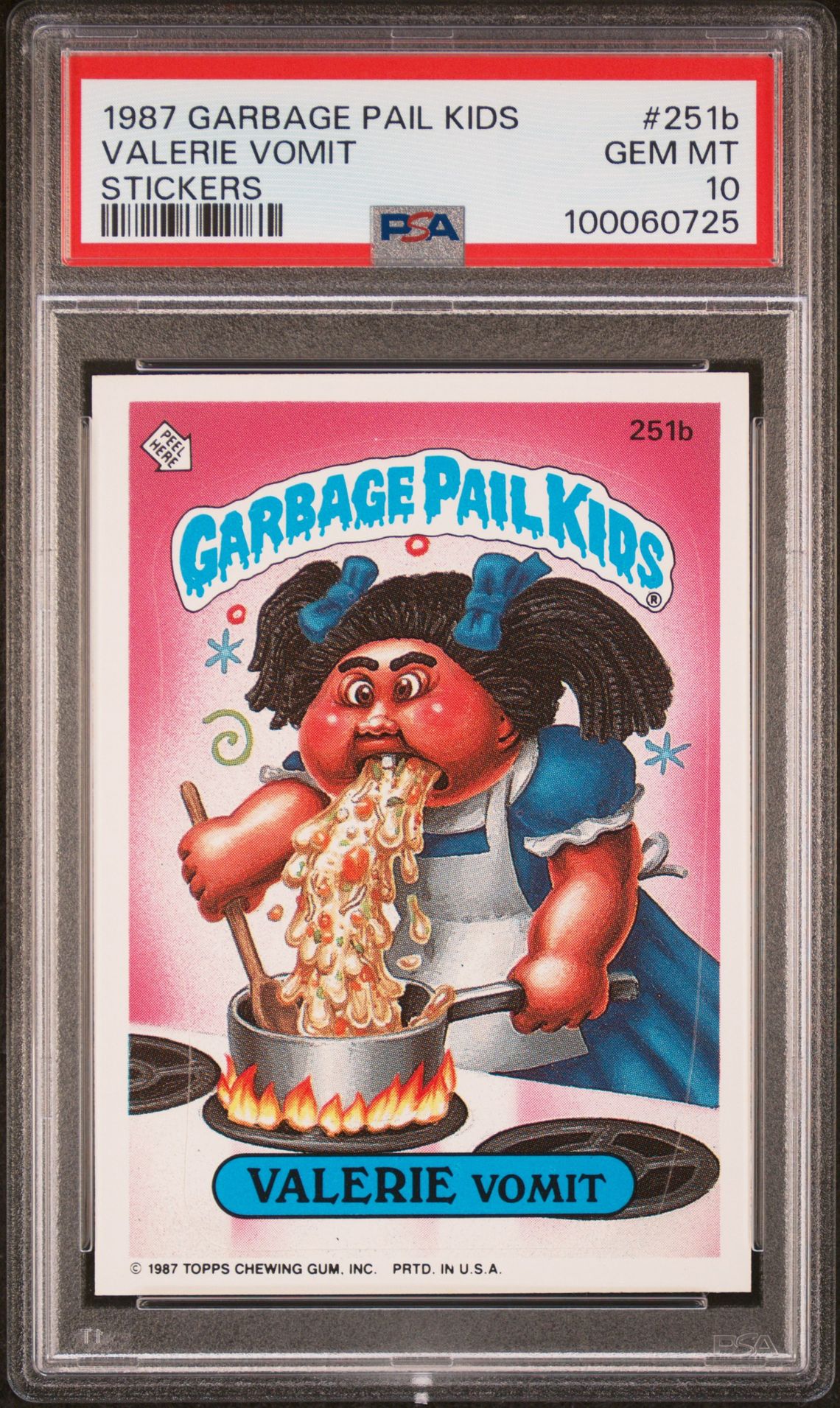1987 Topps Garbage Pail Kids #251B Valerie Vomit front