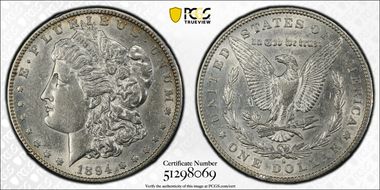 1894-S $1 AU50