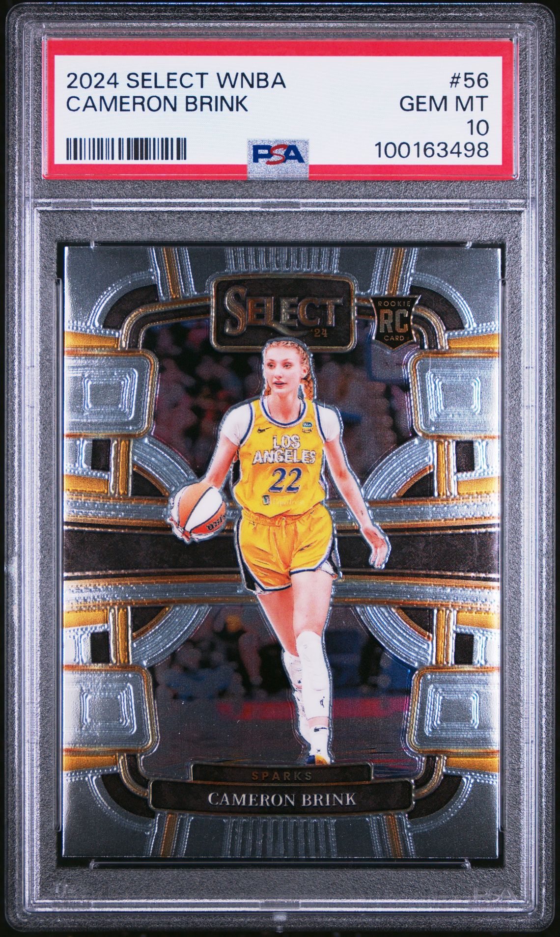 2024 Panini PANINI SELECT WNBA ZEBRA PRIZM #56 Cameron Brink front