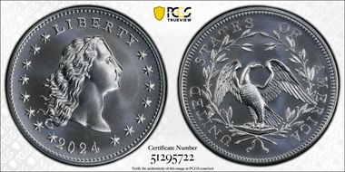 2024 Medal Flowing Hair Ag 230th Anniversary First Strike MS70