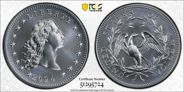 2024 Medal Flowing Hair Ag 230th Anniversary First Strike MS70
