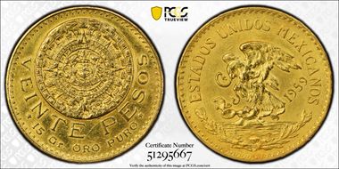 1959 20 Peso KM-478  Au N1