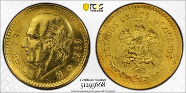 1959-M 10 Peso KM-473  Au N1