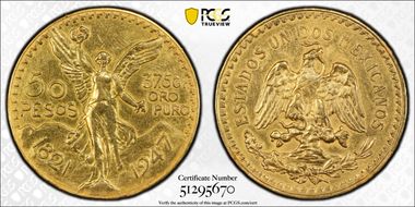 1947 50 Peso KM-481  Au N1