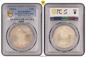 1925-A 5 Mk 1000 Years J-322 MS63