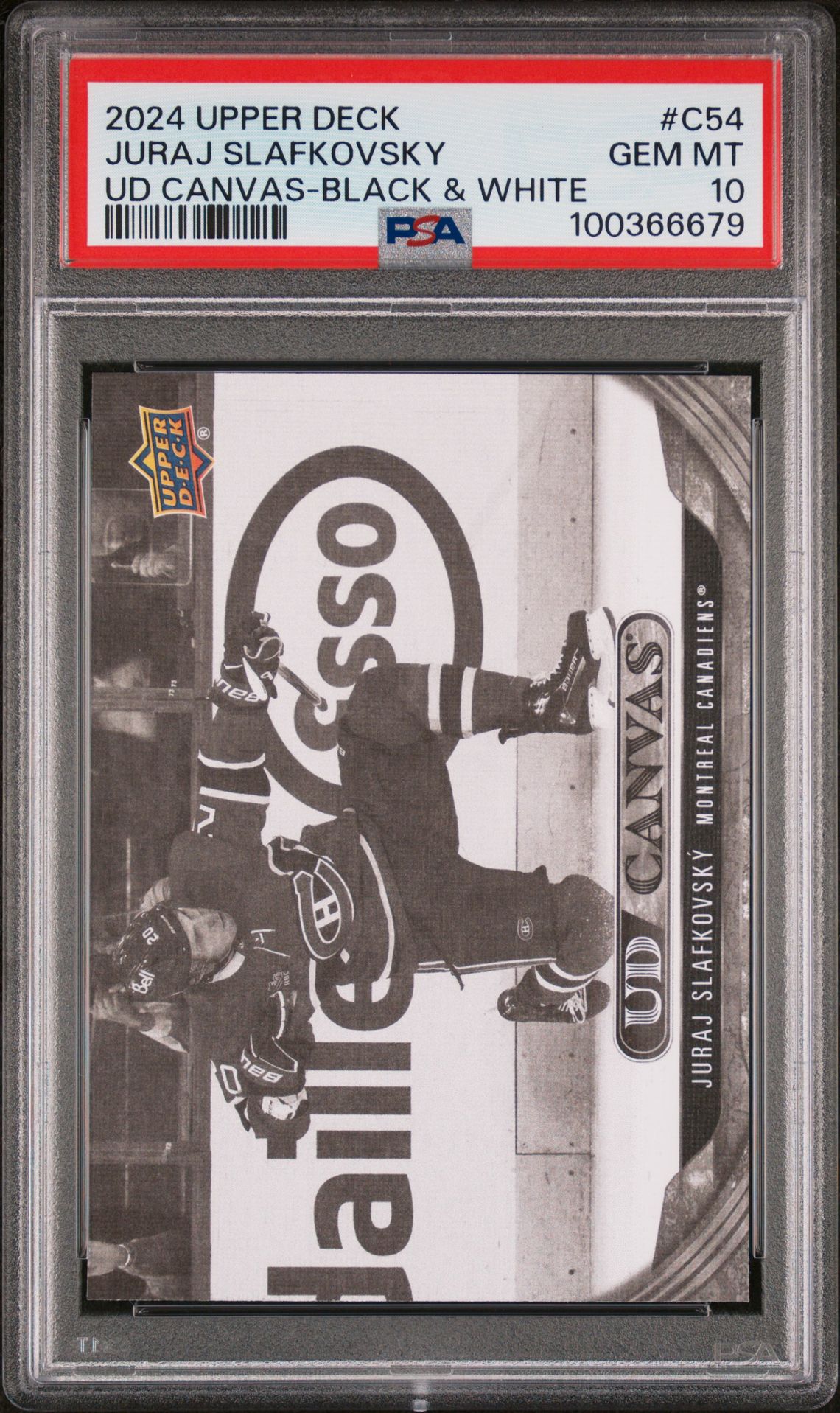 2024 Upper Deck UPPER DECK UD CANVAS BLACK & WHITE #C54 Juraj Slafkovsky front
