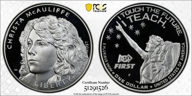 2021-P $1 Christa McAuliffe PR69DCAM