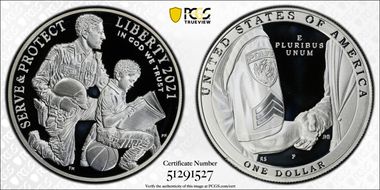 2021-P $1 Nat'l Law Enforcement Mem. PR70DCAM