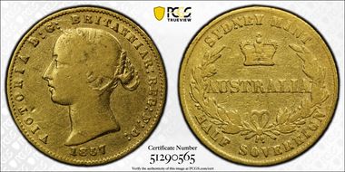 1857-SY 1/2 Sov VF20
