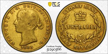 1863-SY 1/2 Sov VF20