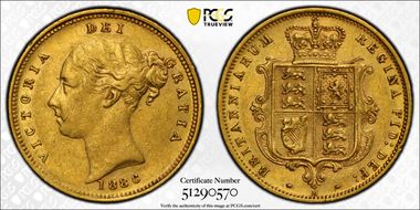 1886-M 1/2 Sov S-3863B AU53