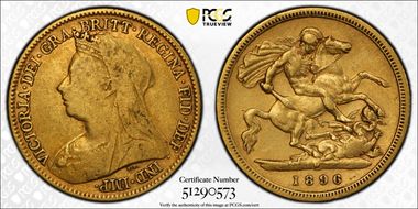 1896-M 1/2 Sov S-3879 VF25