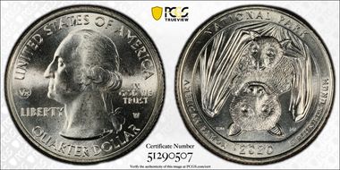 2020-W 25C American Samoa NP V75 MS65