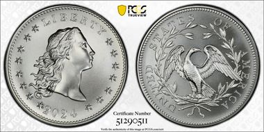 2024 Medal Flowing Hair Ag 230th Anniversary MS69