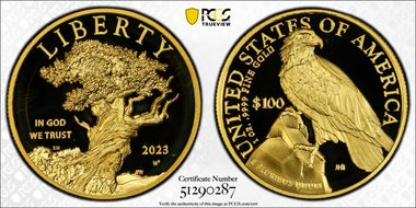 2023-W $100 American Liberty High Relief .9999 Fine PR69DCAM