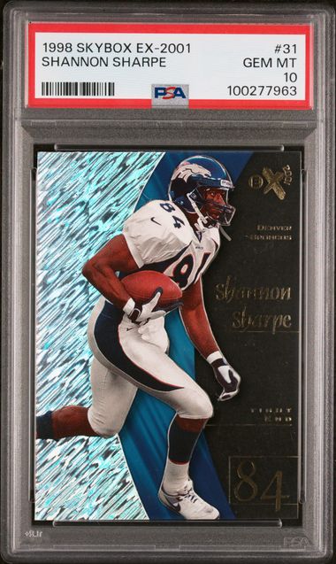 1998 SkyBox SKYBOX E-X2001 #31 Shannon Sharpe front