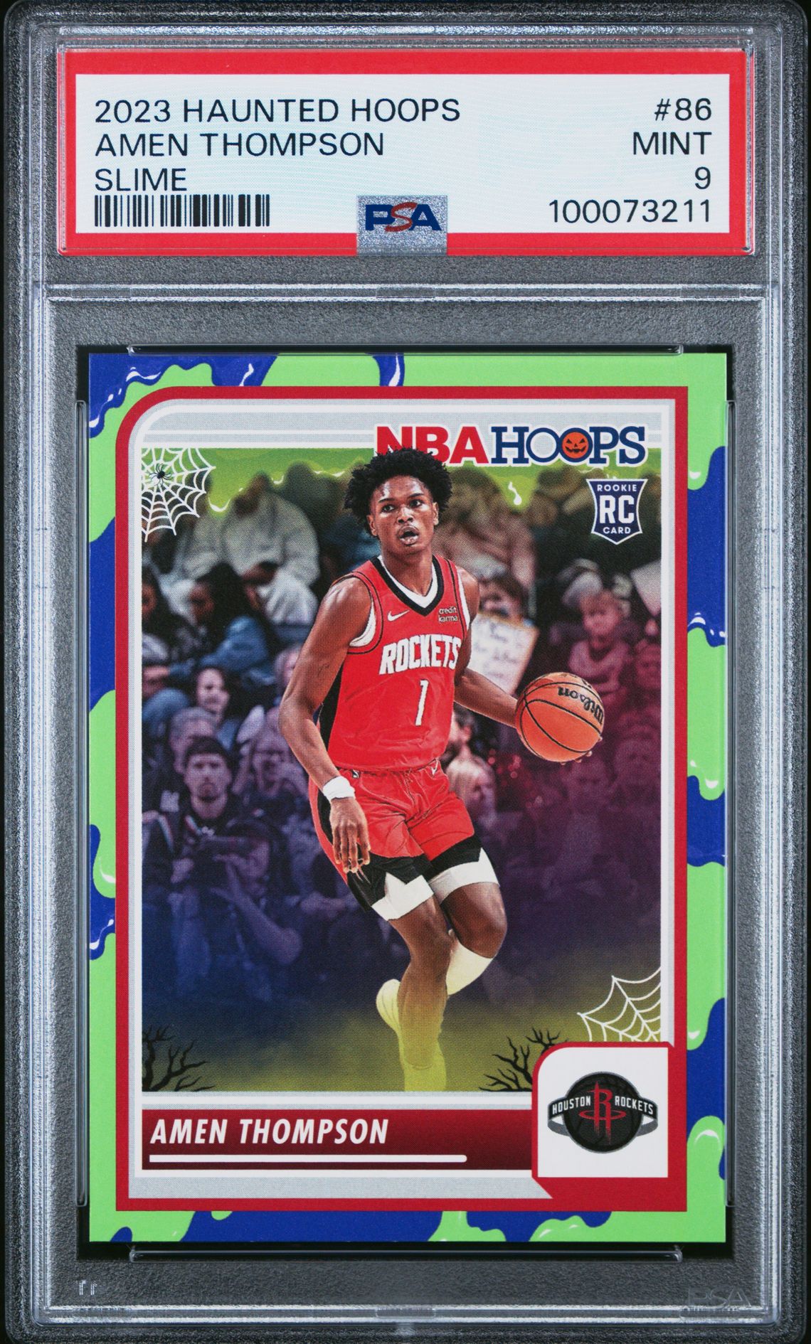 2023 Panini PANINI HAUNTED HOOPS SLIME #86 Amen Thompson front