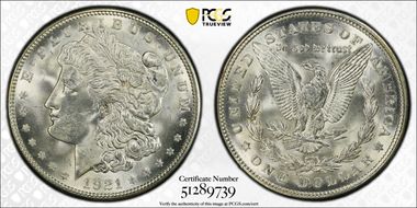 1921-D $1 MS65