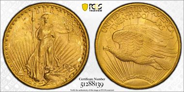1924 $20 MS62