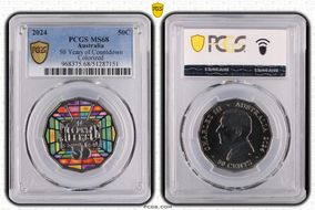 2024 50C 50 Years of Countdown Colorized MS68