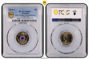 2024-C $2 War Animal Remembrance Colorized MS69