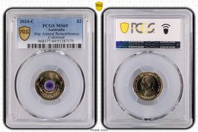 2024-C $2 War Animal Remembrance Colorized MS69