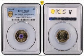 2024-C $2 War Animal Remembrance Colorized MS69