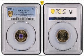 2024-C $2 War Animal Remembrance Colorized MS69