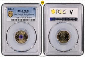 2024-C $2 War Animal Remembrance Colorized MS69