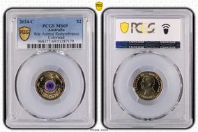 2024-C $2 War Animal Remembrance Colorized MS69