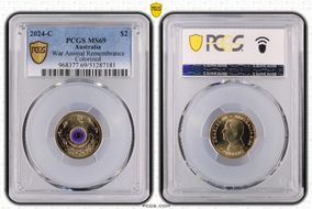 2024-C $2 War Animal Remembrance Colorized MS69