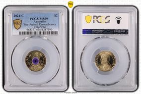 2024-C $2 War Animal Remembrance Colorized MS69