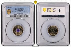 2024-C $2 War Animal Remembrance Colorized MS69