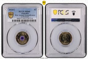 2024-C $2 War Animal Remembrance Colorized MS69