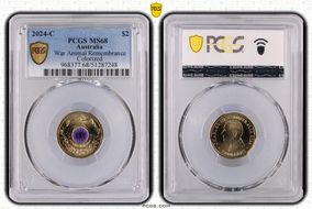 2024-C $2 War Animal Remembrance Colorized MS68