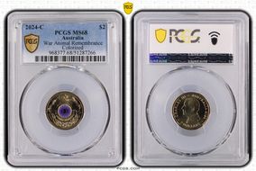 2024-C $2 War Animal Remembrance Colorized MS68