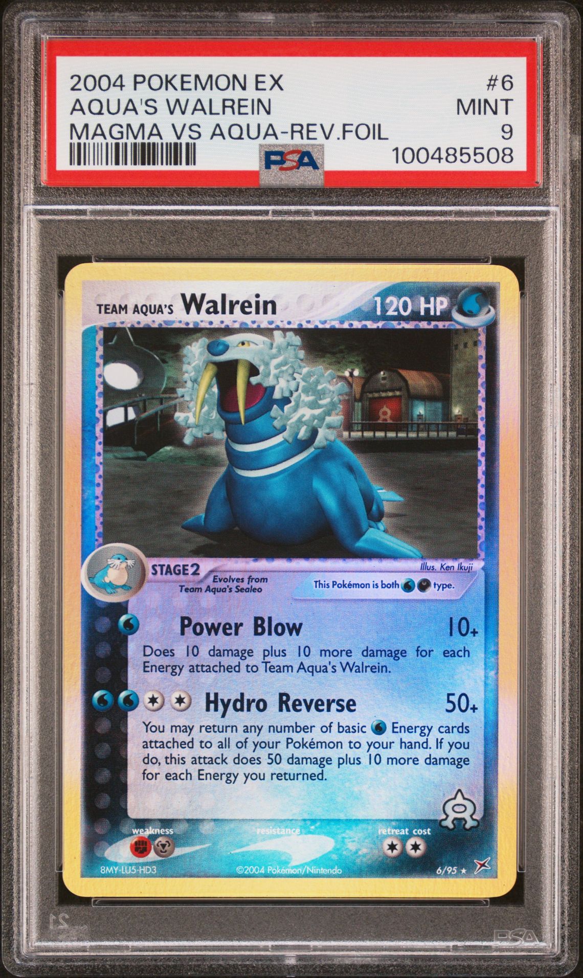 2004 Pokemon MAGMA VS AQUA-REV.FOIL #6 Aqua's Walrein front