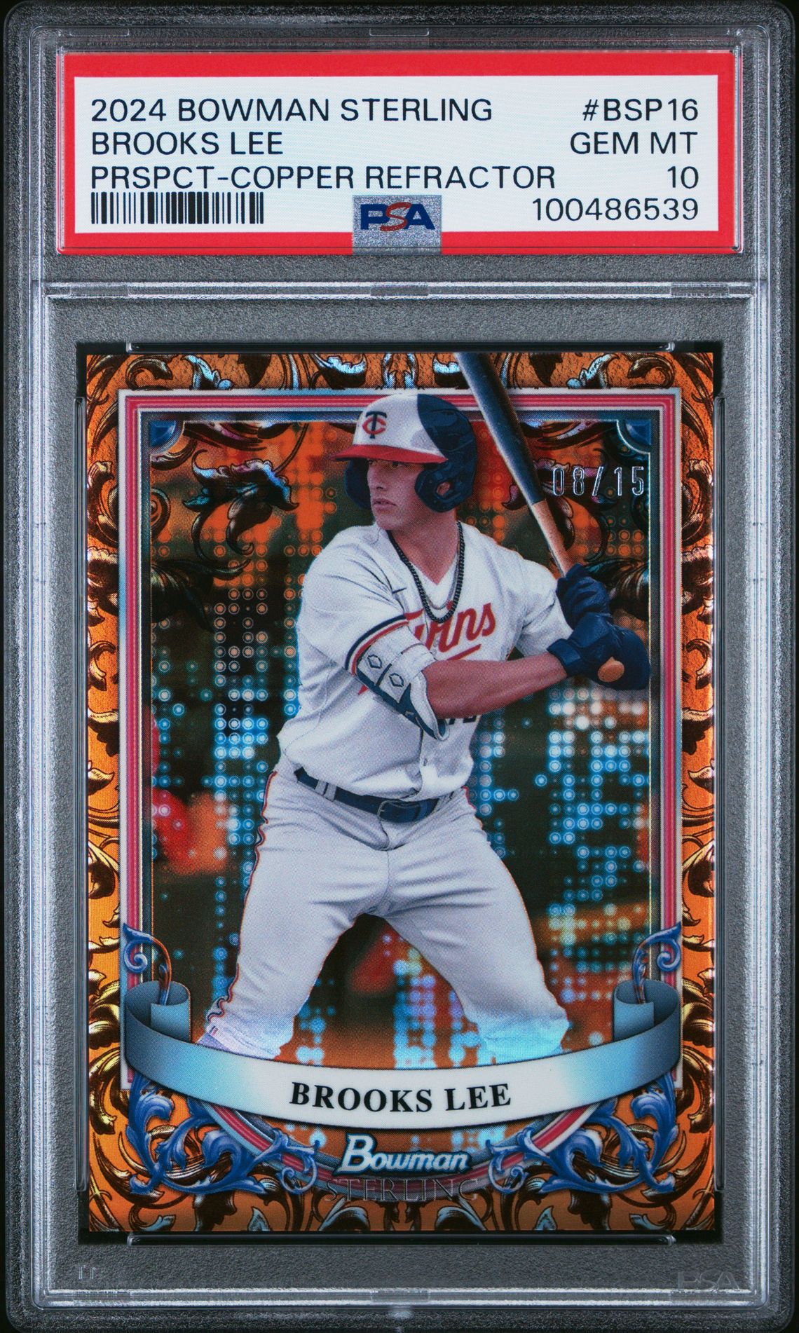 2024 Bowman BOWMAN STERLING PROSPECTS PRSPCT-COPPER REFRACTOR #BSP16 Brooks Lee front